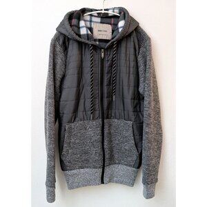 Amongs Others Gray Jacket with Knit Sleeves and Fleece Interior, Size S